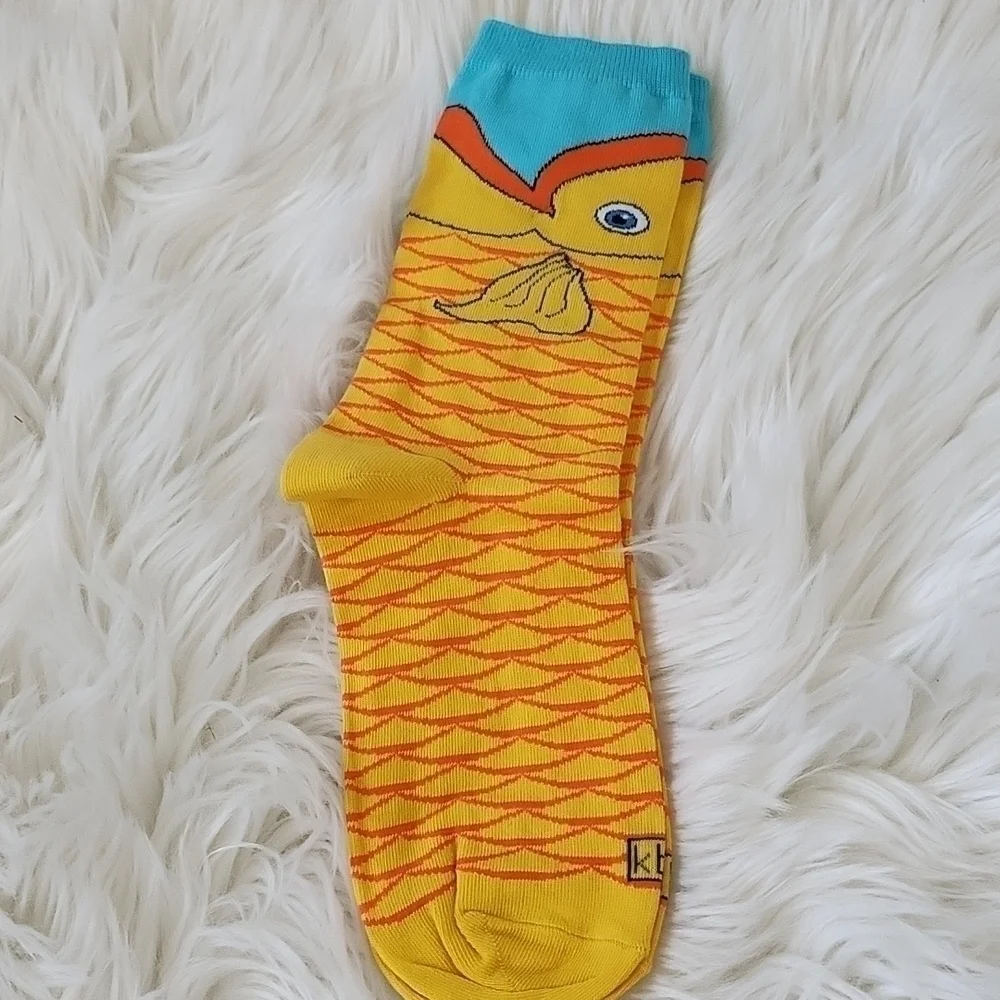 K. Bell 5 pairs of novelty socks-pineapple, flamingo, fish, and palm tree NIP